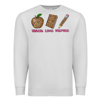 Dove Grey teach love inspire leopard Premium Sweatshirt - AdoDesignShop