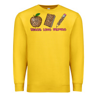 Lemon teach love inspire leopard Premium Sweatshirt - AdoDesignShop