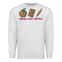Oatmeal Heather teach love inspire leopard Premium Sweatshirt - AdoDesignShop