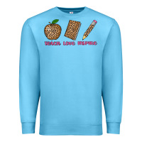 Ocean Blue teach love inspire leopard Premium Sweatshirt - AdoDesignShop