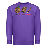Purple teach love inspire leopard Premium Sweatshirt - AdoDesignShop
