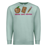 Seafoam teach love inspire leopard Premium Sweatshirt - AdoDesignShop