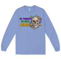 Colony Blue on tuesdays we wear beads skull Long Sleeve Tee - FaDigitalArtStudio