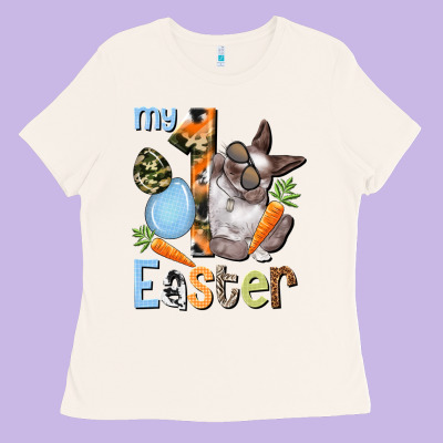 My First Easter Boy Easter Day Ladies Tee Designed By Howdyjamesfarm
