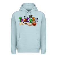Blue Mist halloween teacher Premium Hoodie - LillyAllenDesigns