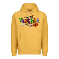 Mustard halloween teacher Premium Hoodie - LillyAllenDesigns
