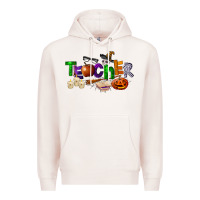 Pale Pink halloween teacher Premium Hoodie - LillyAllenDesigns
