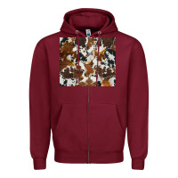 Burgundy cowhide Zipper Hoodie - AdoDesignShop