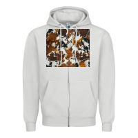 Dove Grey cowhide Zipper Hoodie - AdoDesignShop