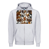 Heather Grey cowhide Zipper Hoodie - AdoDesignShop