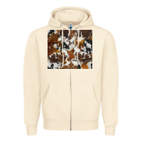 Sandshell cowhide Zipper Hoodie - AdoDesignShop