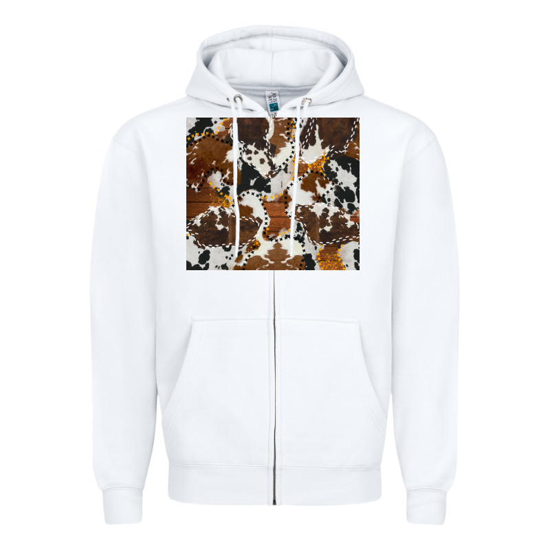 Cowhide Zipper Hoodie by AdoDesignShop | Teevron