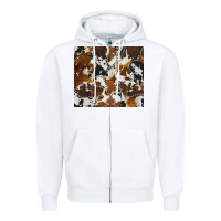 White cowhide Zipper Hoodie - AdoDesignShop