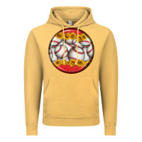 Vintage Mustard baseball with sunflower round earrings Vintage Hoodie - BundleAndBundleShop