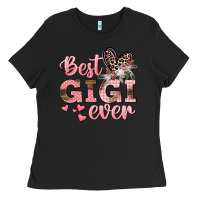 Black Best gigi ever Mother's Day Ladies Tee - CowGirlArtShop