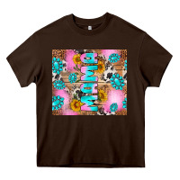 Chocolate Brown western mama Heavy Core Tee - RanaPortraitStore