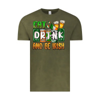 Vintage Olive St. Patrick's Eat drink and be Irish Vintage Tee - OliviaCreatesArt