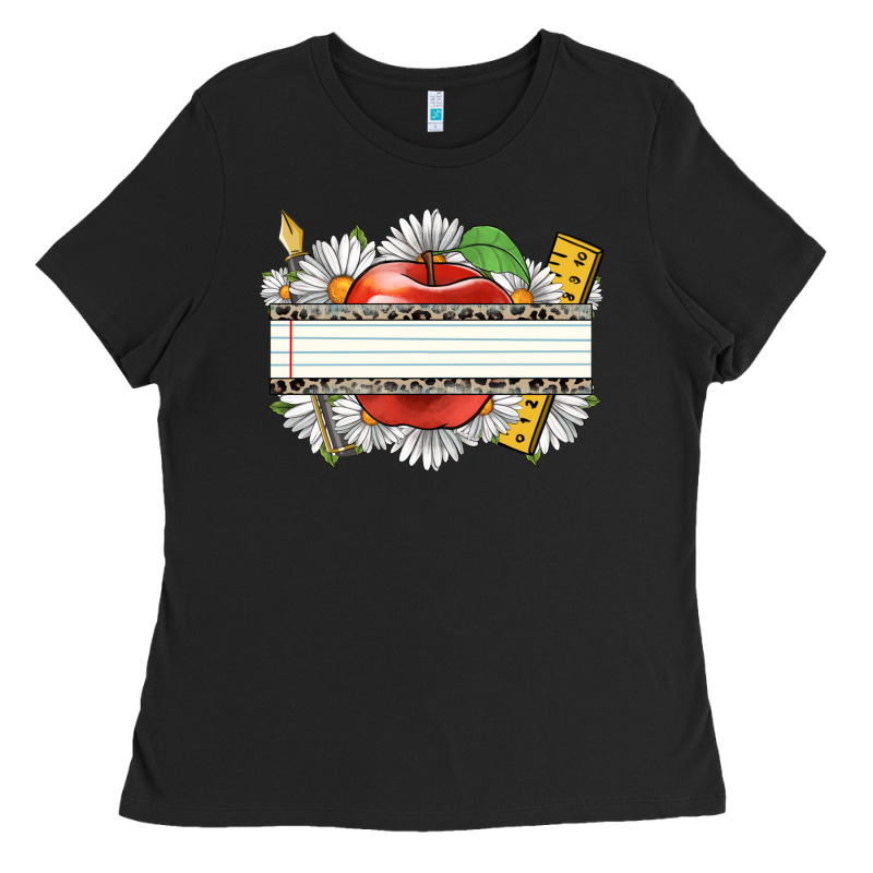 Floral Teacher Custom Name Ladies Tee by CowGirlArtShop | Teevron