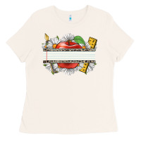 Bone floral teacher custom name Ladies Tee - CowGirlArtShop