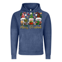 Vintage Denim Merry Christmas Gnomes Vintage Hoodie - BundleAndBundleShop