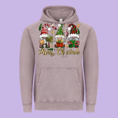 Merry Christmas Gnomes Vintage Hoodie Designed By Bundleandbundleshop