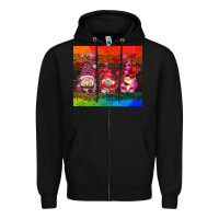 Black valentines day gnome Zipper Hoodie - AdoDesignShop