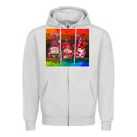 Dove Grey valentines day gnome Zipper Hoodie - AdoDesignShop