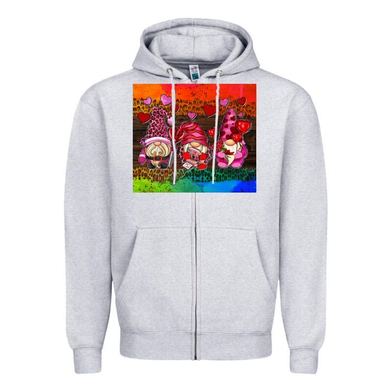 Valentines Day Gnome Zipper Hoodie by AdoDesignShop | Teevron