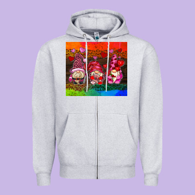 Valentines Day Gnome Zipper Hoodie Designed By Adodesignshop