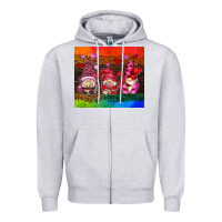 Heather Grey valentines day gnome Zipper Hoodie - AdoDesignShop