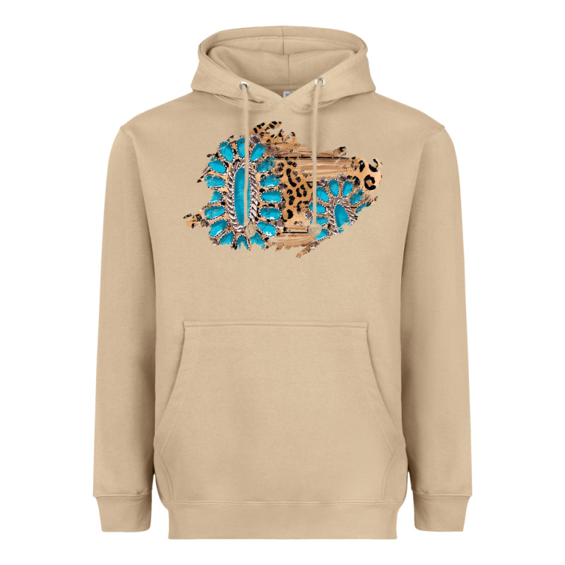 Gemstone Wood Leopard Patch Heavyweight Hoodie by AdoDesignShop | Teevron