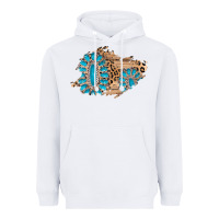 White gemstone wood leopard patch Heavyweight Hoodie - AdoDesignShop