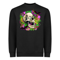 Black halloween skull Heavyweight Sweatshirt - AdoDesignShop