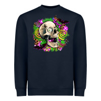 Navy halloween skull Heavyweight Sweatshirt - AdoDesignShop