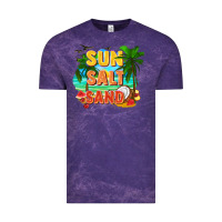 Cloud Purple Sun salt sand Vintage Tee - FaDigitalArtStudio