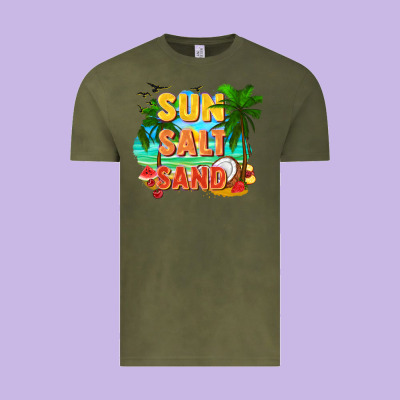 Sun Salt Sand Vintage Tee Designed By Fadigitalartstudio