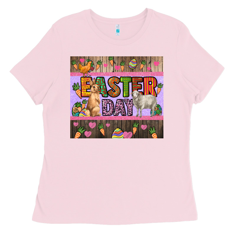 Easter Day Farm Animals Tumbler Ladies Tee by HowdyJamesFarm | Teevron