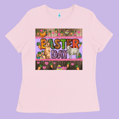 Easter Day Farm Animals Tumbler Ladies Tee Designed By Howdyjamesfarm