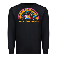 Black back to school rainbow teach love inspire Premium Sweatshirt - AdoDesignShop