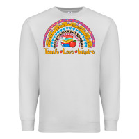 Dove Grey back to school rainbow teach love inspire Premium Sweatshirt - AdoDesignShop
