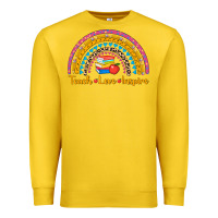 Lemon back to school rainbow teach love inspire Premium Sweatshirt - AdoDesignShop