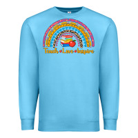 Ocean Blue back to school rainbow teach love inspire Premium Sweatshirt - AdoDesignShop