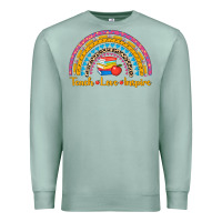 Seafoam back to school rainbow teach love inspire Premium Sweatshirt - AdoDesignShop