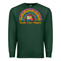 Back To School Rainbow Teach Love Inspire Premium Sweatshirt | Teevron