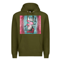 Army Green for the love of the game volleyball Premium Hoodie - Jasminsmagicworld