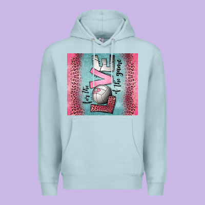 For The Love Of The Game Volleyball Premium Hoodie Designed By Jasminsmagicworld