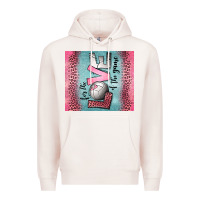 Pale Pink for the love of the game volleyball Premium Hoodie - Jasminsmagicworld