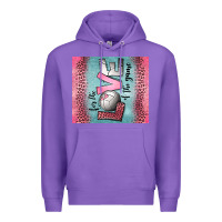 Purple for the love of the game volleyball Premium Hoodie - Jasminsmagicworld