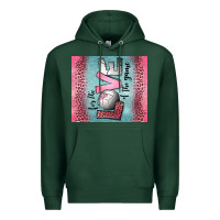 Sports Green for the love of the game volleyball Premium Hoodie - Jasminsmagicworld