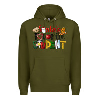 Army Green santa's favorite student christmas Premium Hoodie - LillyAllenDesigns